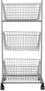 ダルトン　キャスター付き ワイヤーラック　バスケット　収納　ライトグレー DULTON ONLINE SHOP | WIRE RACK WITH CASTORS HAMMERTONE GRAY